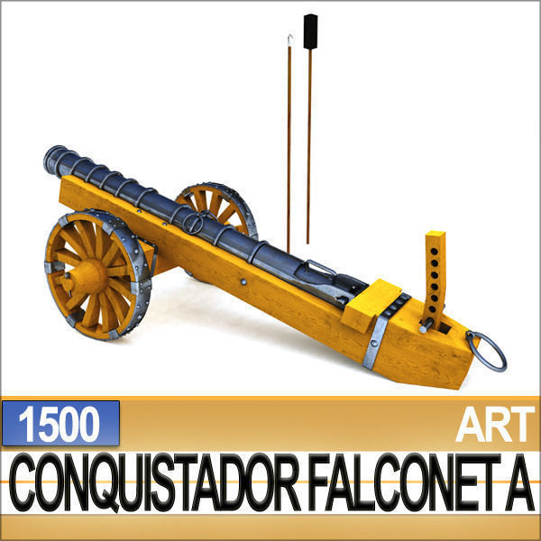 Conquistador Cannon Falconet A 1500 3D model_1
