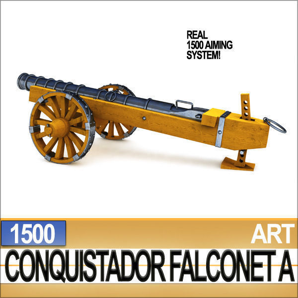 Conquistador Cannon Falconet A 1500 3D model_4