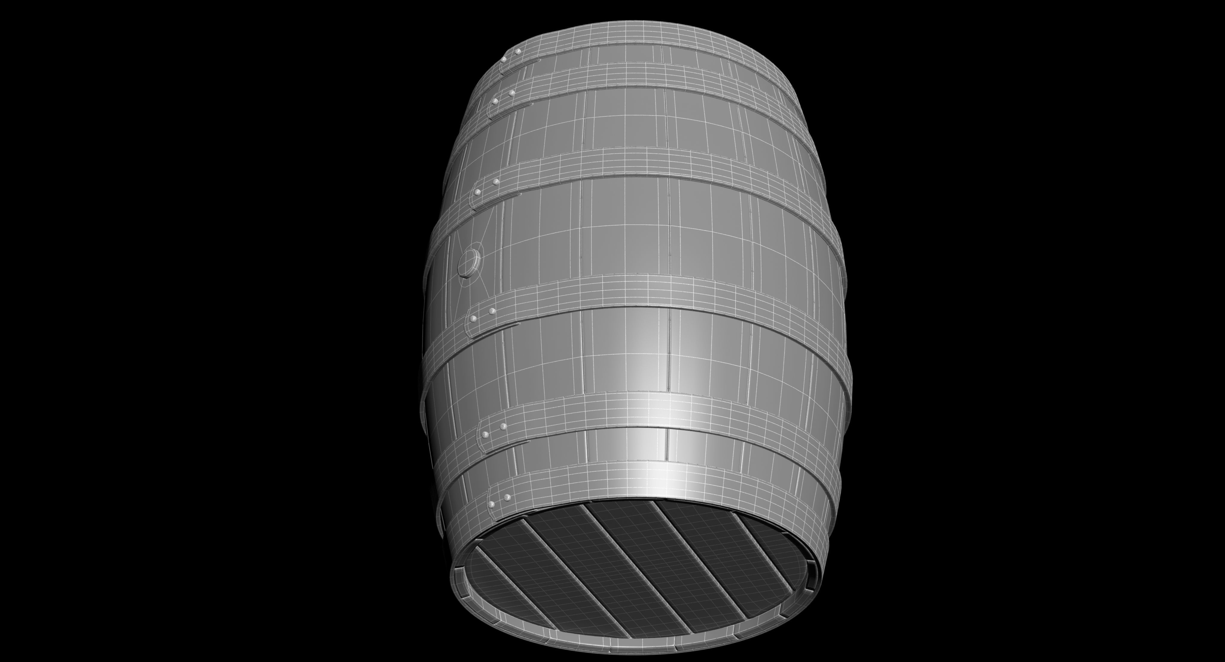 Wooden Barrel 3D model 3D model_6