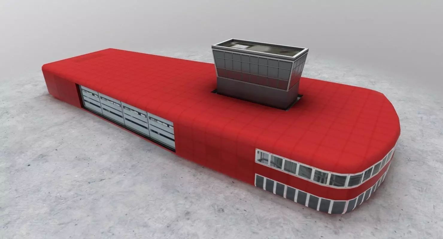 LFMN Fire Station Low-poly 3D model