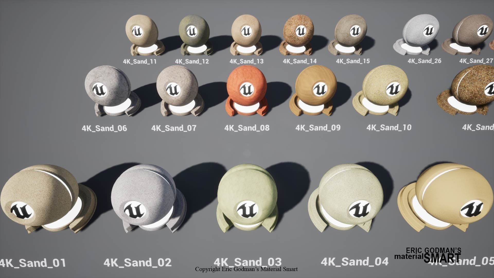 Sand World Aligned Materials 3D model_2