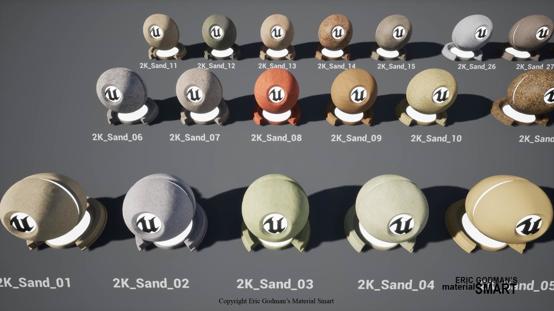 Sand World Aligned Materials 3D model_1