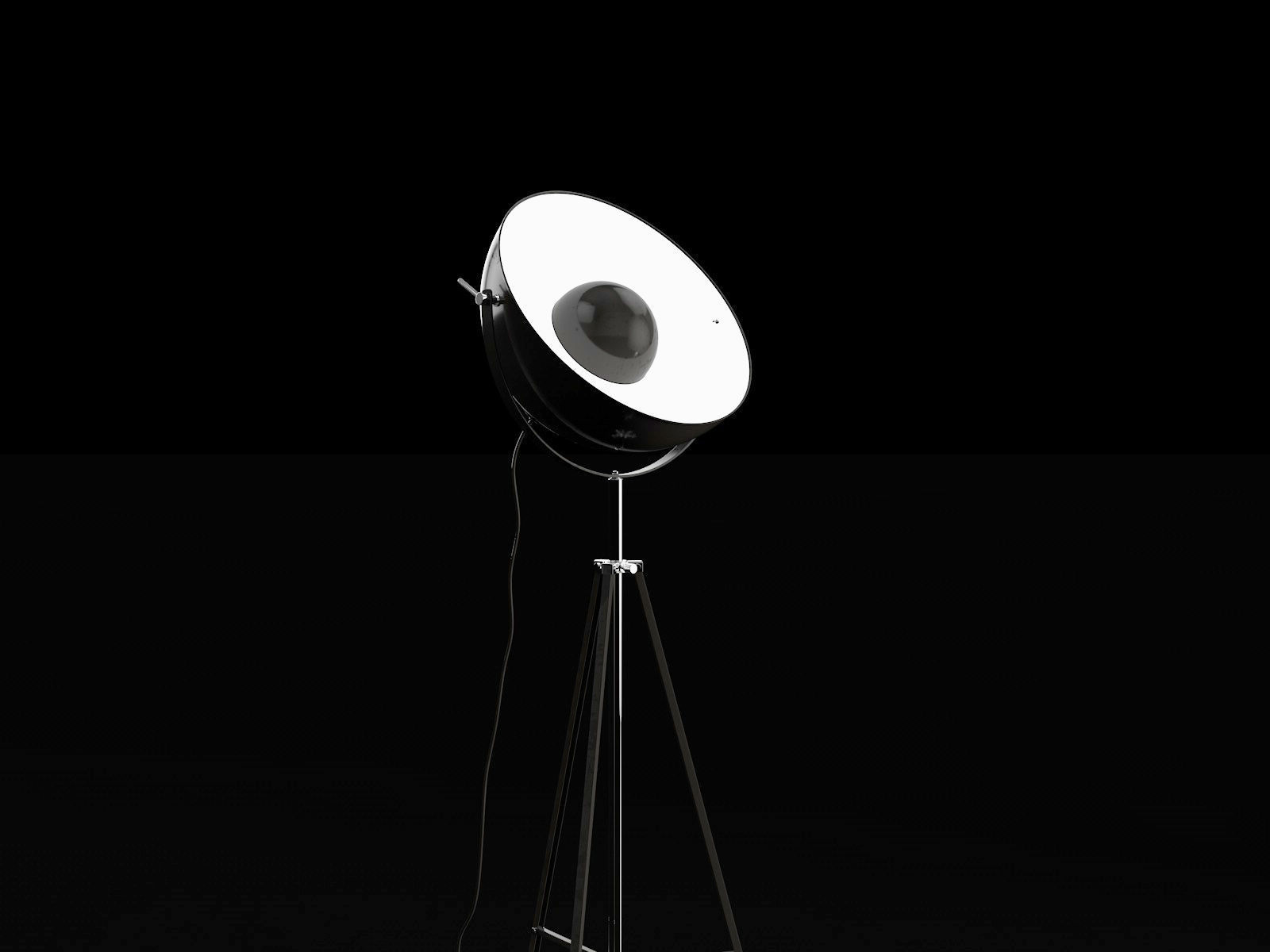 Realistic Studio Lamp Modeling 3D model_1