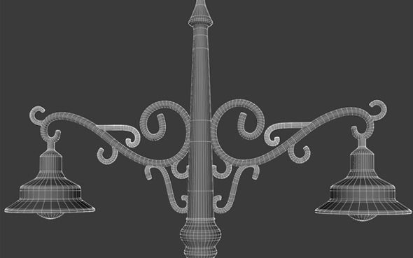 Street Lamp PBR Free 3D model_8