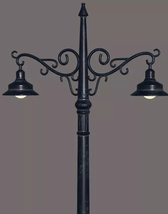Street Lamp PBR Free 3D model_0