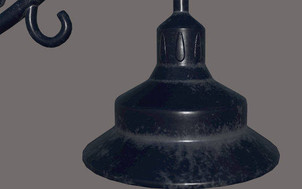 Street Lamp PBR Free 3D model_5
