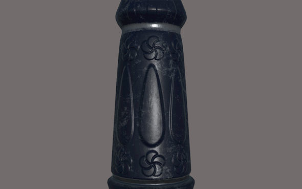 Street Lamp PBR Free 3D model_7