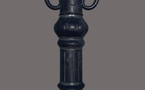Street Lamp PBR Free 3D model_10