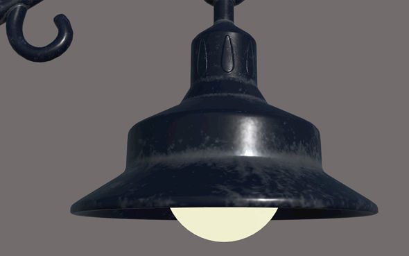 Street Lamp PBR Free 3D model_3
