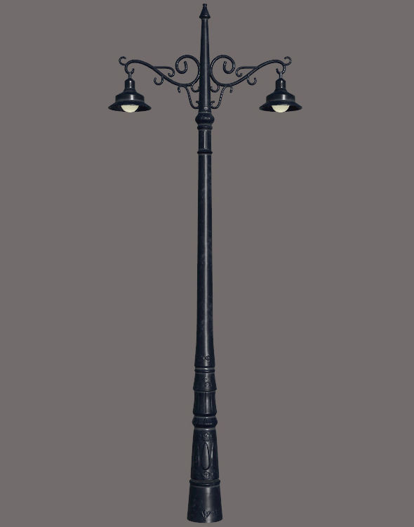 Street Lamp PBR Free 3D model_2