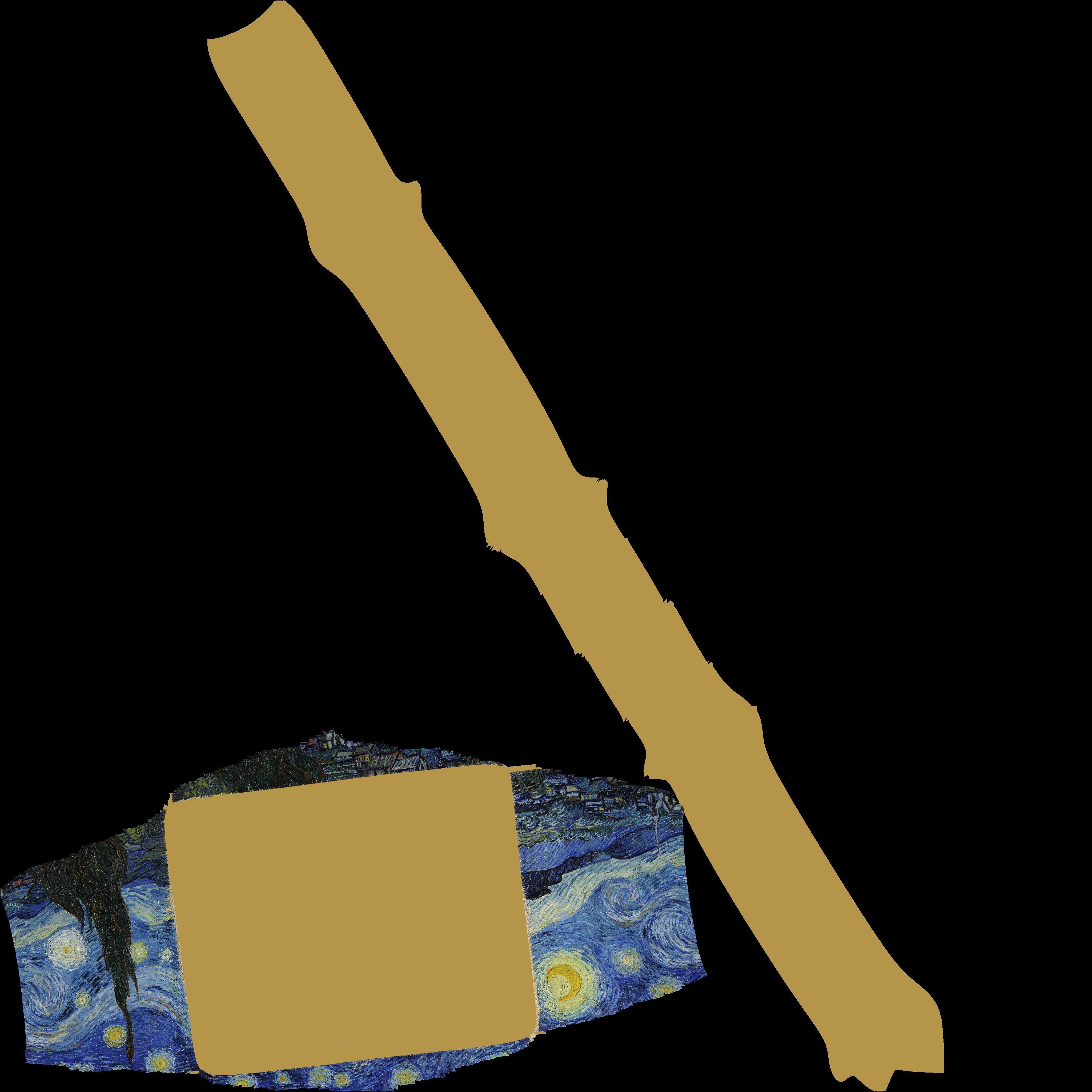 Starry Night painting by Vincent Van Gogh for 3D printing 3D print model_28