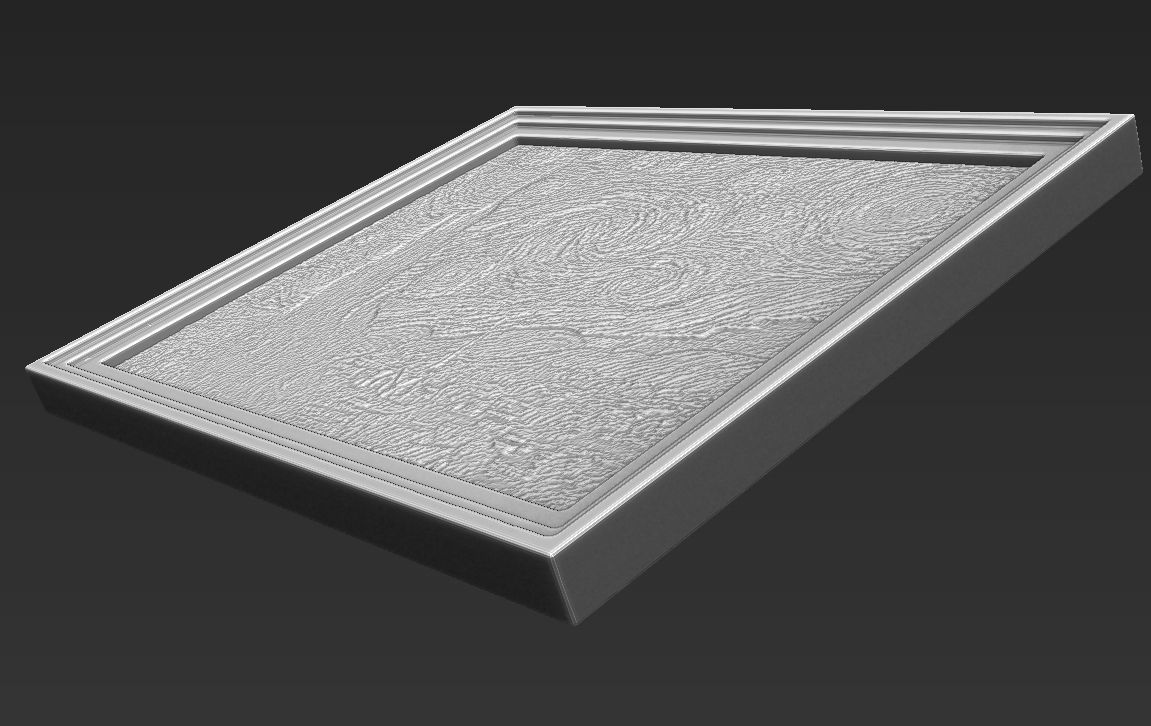 Starry Night painting by Vincent Van Gogh for 3D printing 3D print model_18