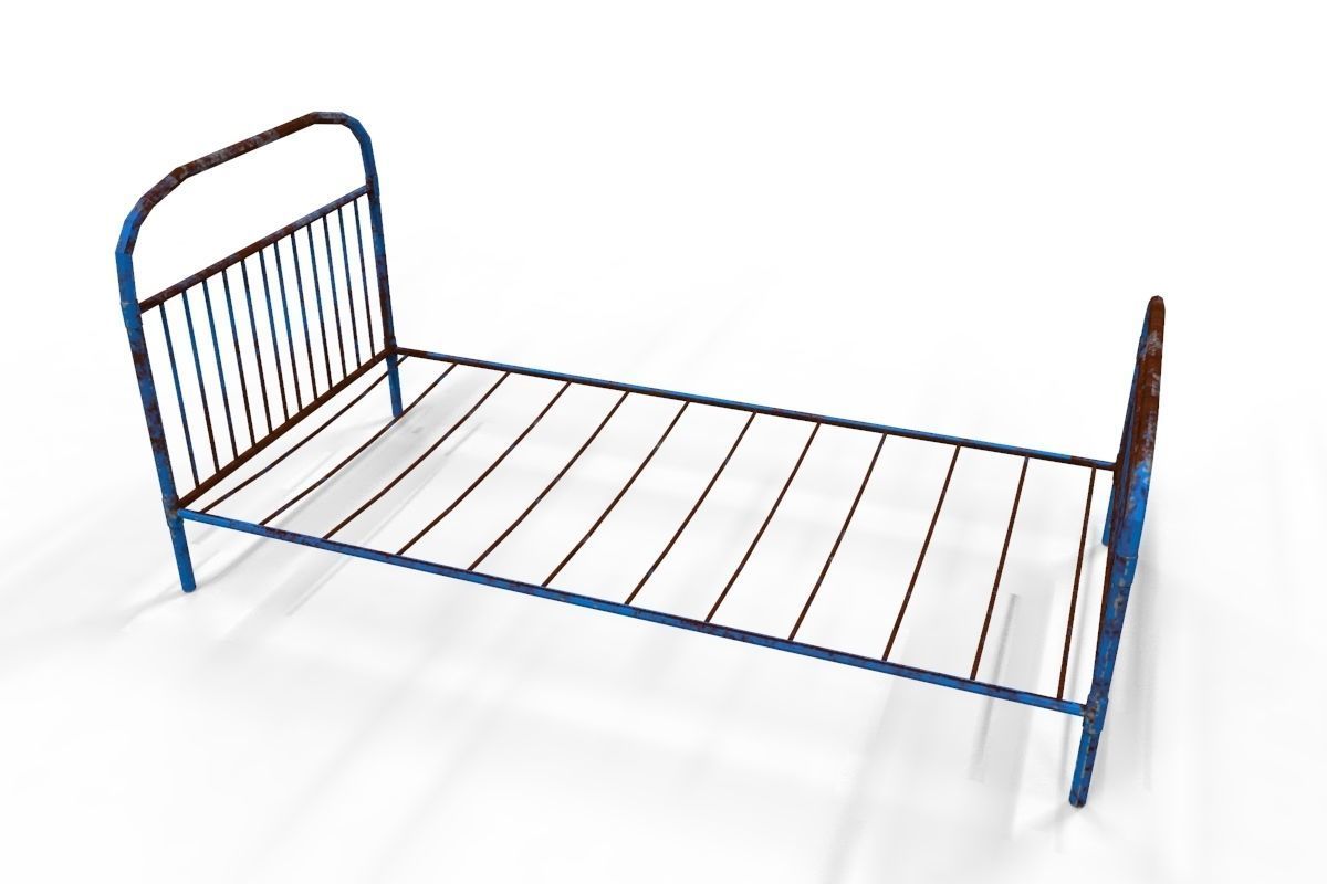 Old Bed with Mold 3D model_6