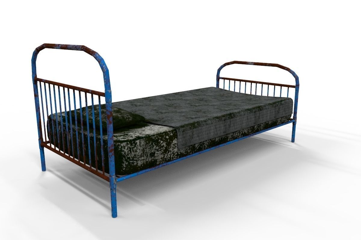 Old Bed with Mold 3D model_5
