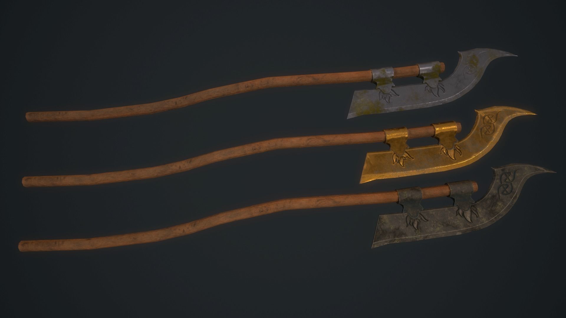Weapon collection Low-poly 3D model_7