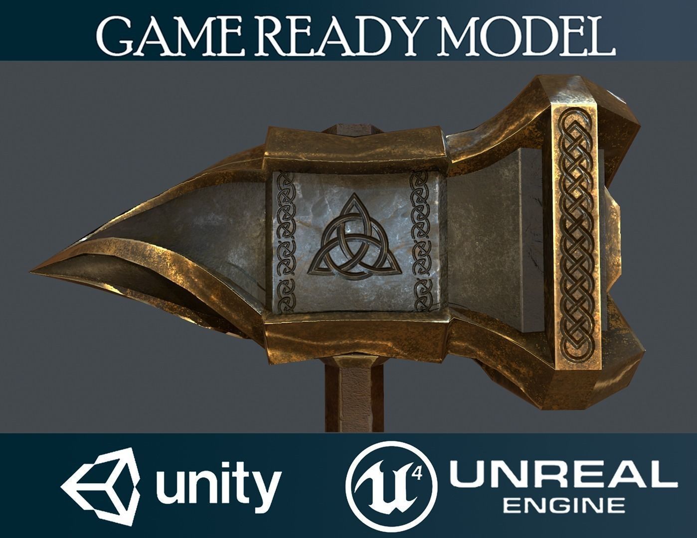 Weapon collection Low-poly 3D model_3