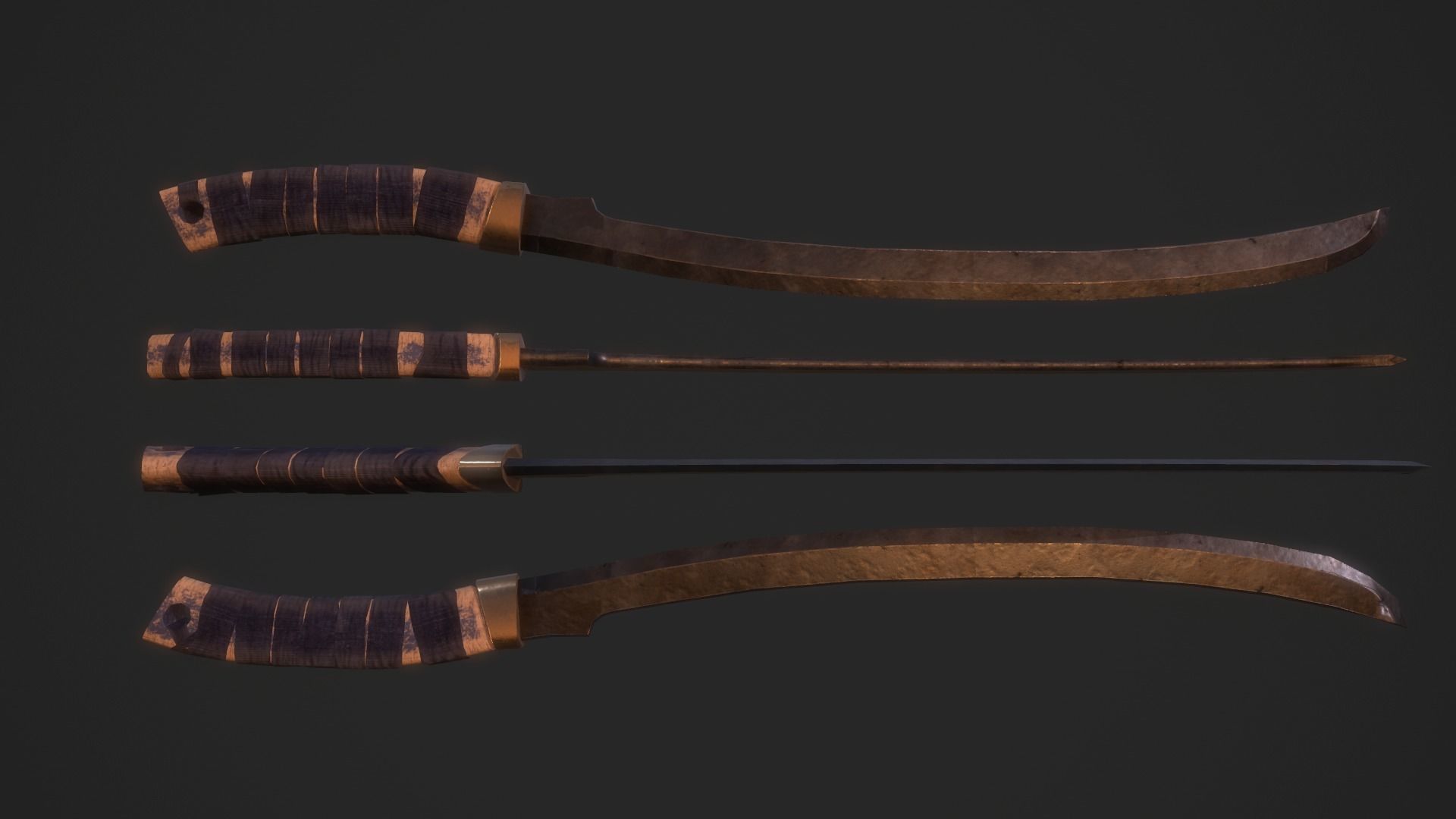 Weapon collection Low-poly 3D model_18