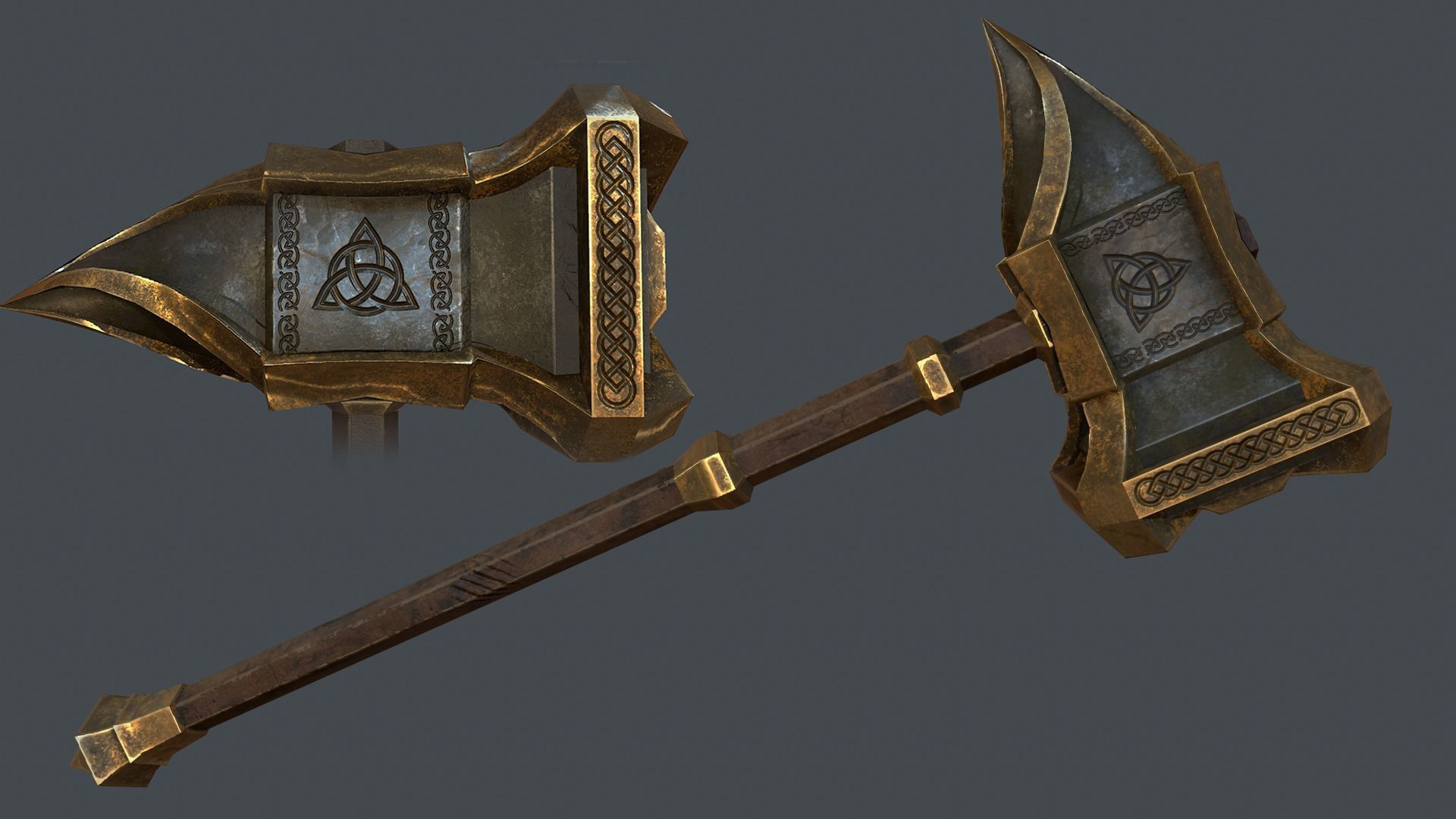 Weapon collection Low-poly 3D model_9