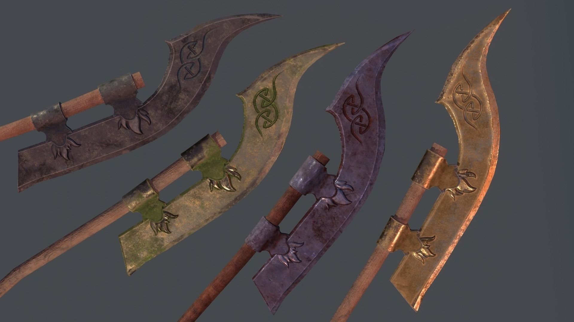 Weapon collection Low-poly 3D model_8
