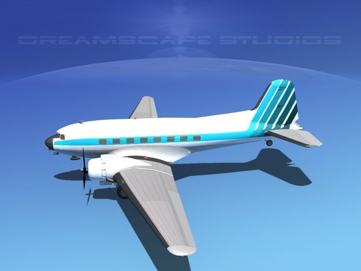 Douglas DC-3 Atlantic Aero 3D model_10