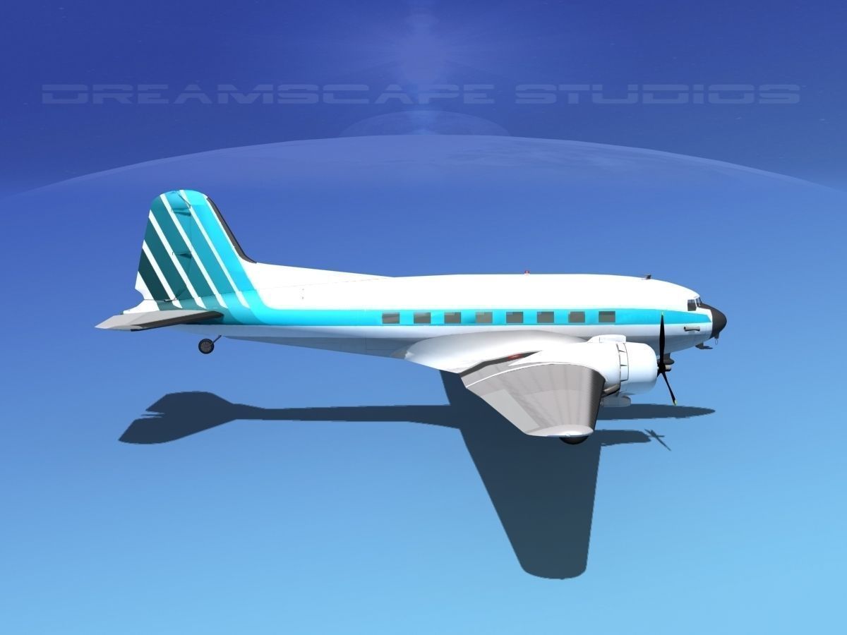 Douglas DC-3 Atlantic Aero 3D model_5