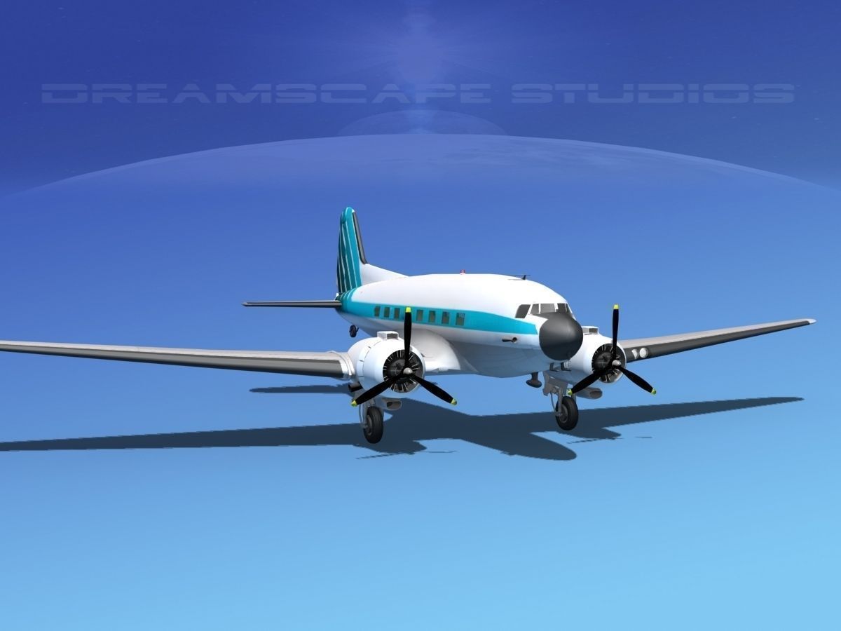 Douglas DC-3 Atlantic Aero 3D model_3