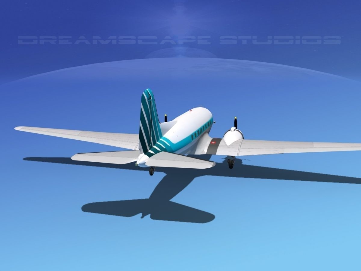 Douglas DC-3 Atlantic Aero 3D model_7