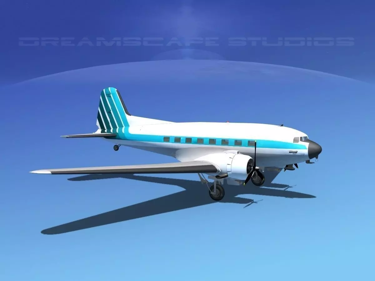 Douglas DC-3 Atlantic Aero 3D model_0
