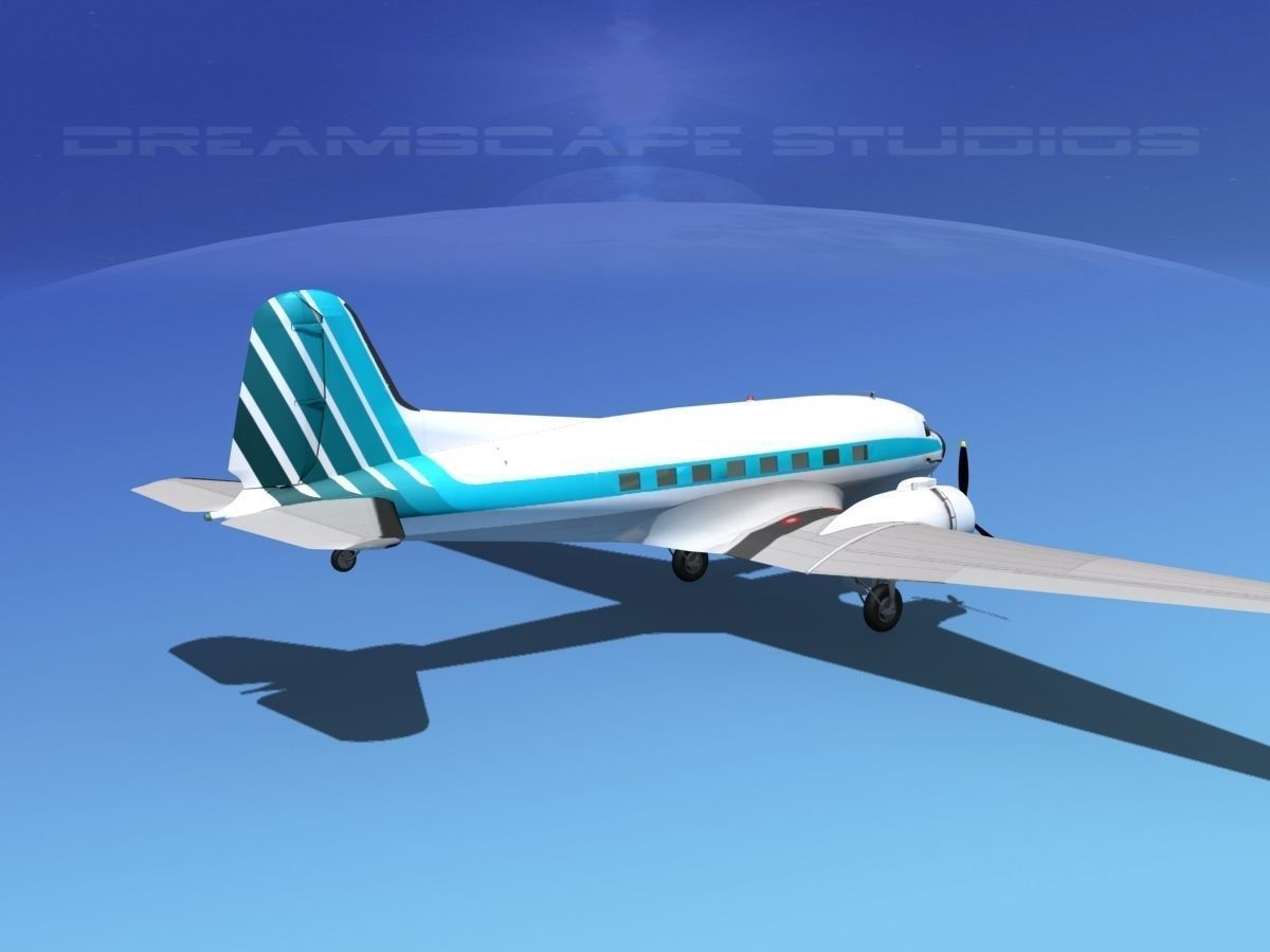 Douglas DC-3 Atlantic Aero 3D model_6