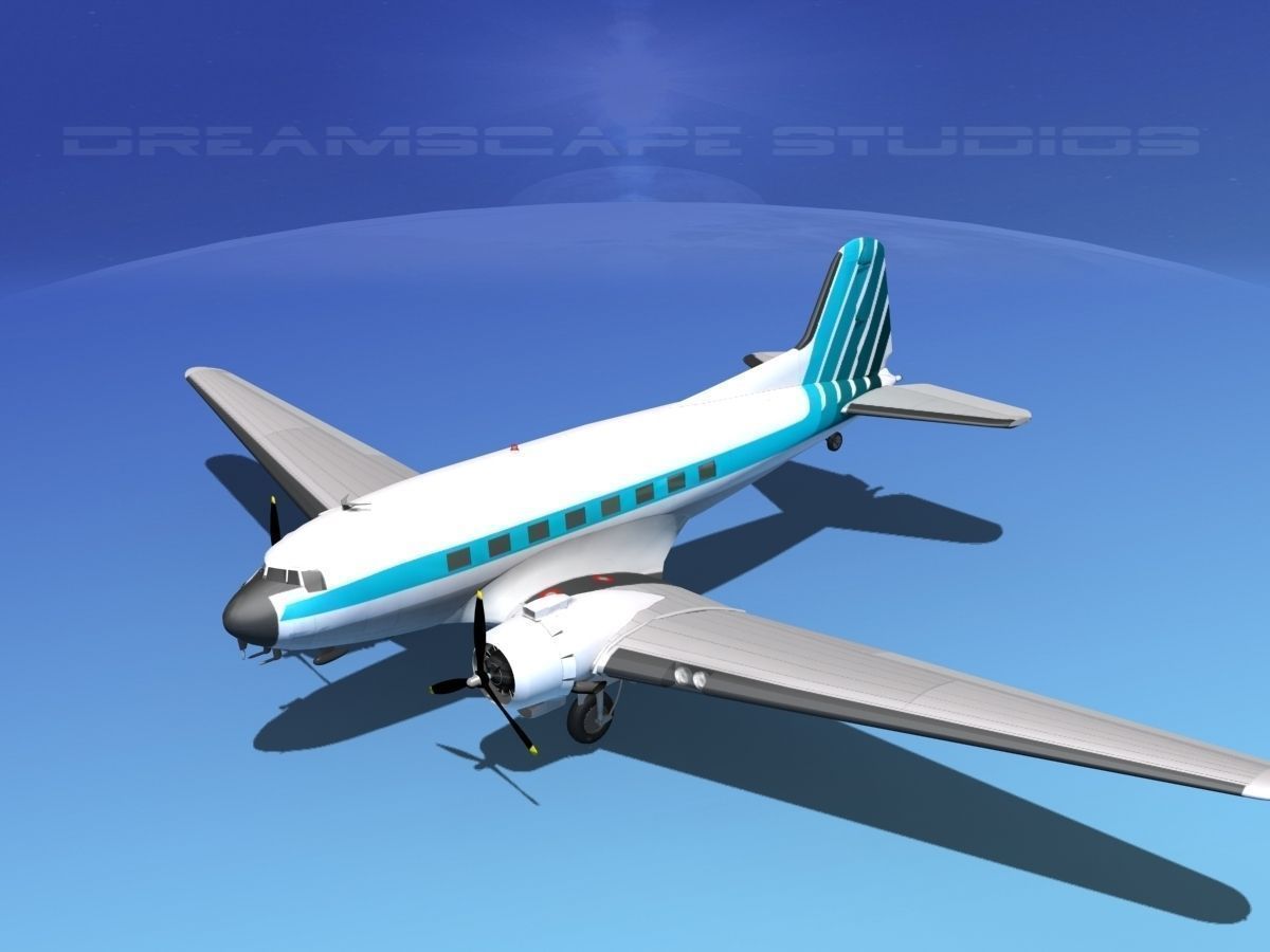 Douglas DC-3 Atlantic Aero 3D model_12