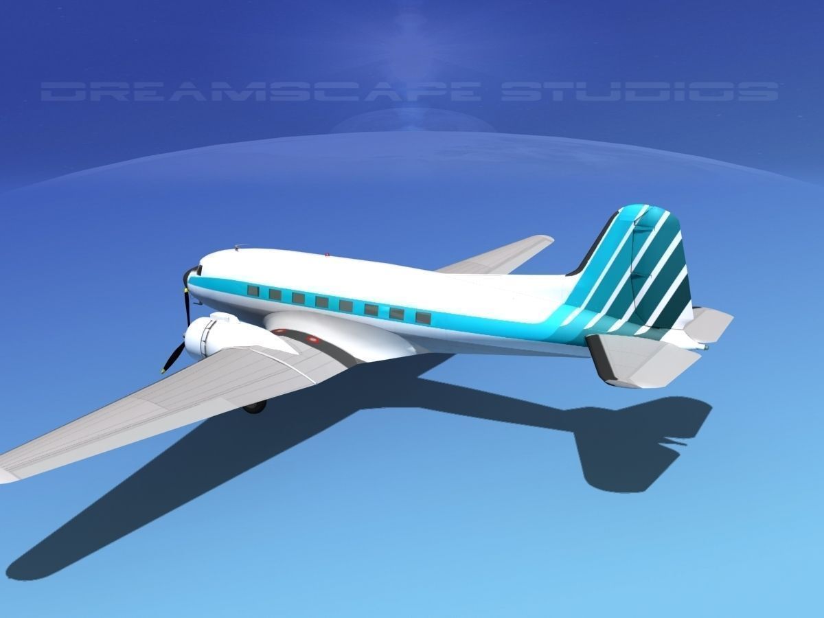Douglas DC-3 Atlantic Aero 3D model_9