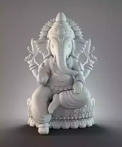 Ganesh hindu statue 3D model