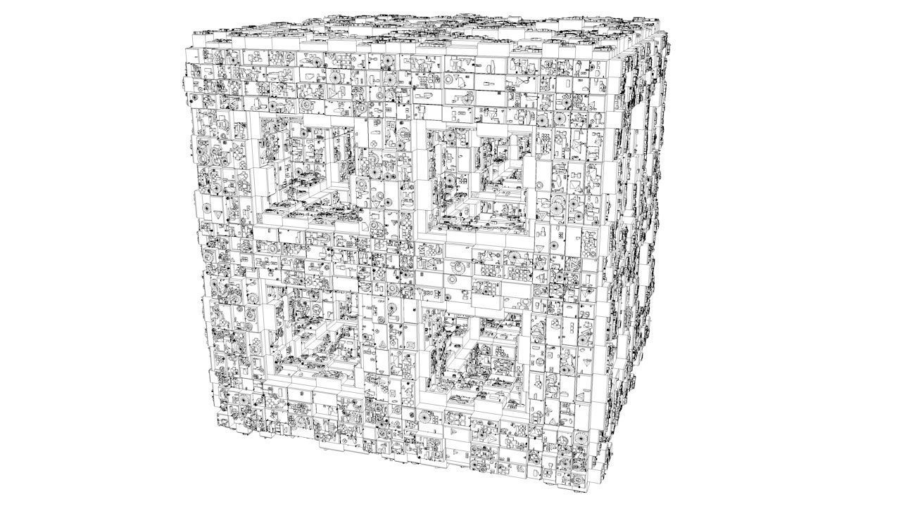 Sci-Fi Shapes - The Quadron 3D model_7