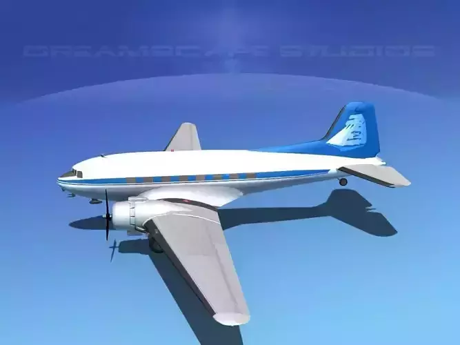 Douglas DC-3 Baltimore Clipper 3D model