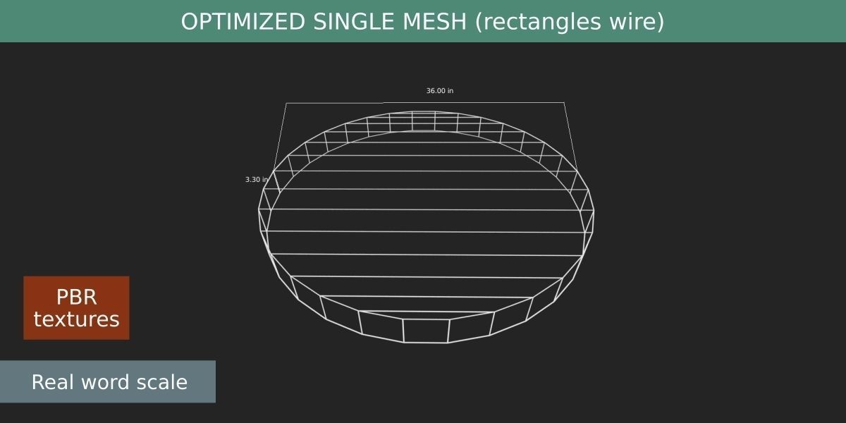 New York City sewer lid Low-poly 3D model_1