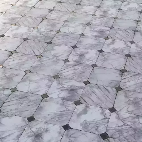 Aged marble tiles PBR Material Texture