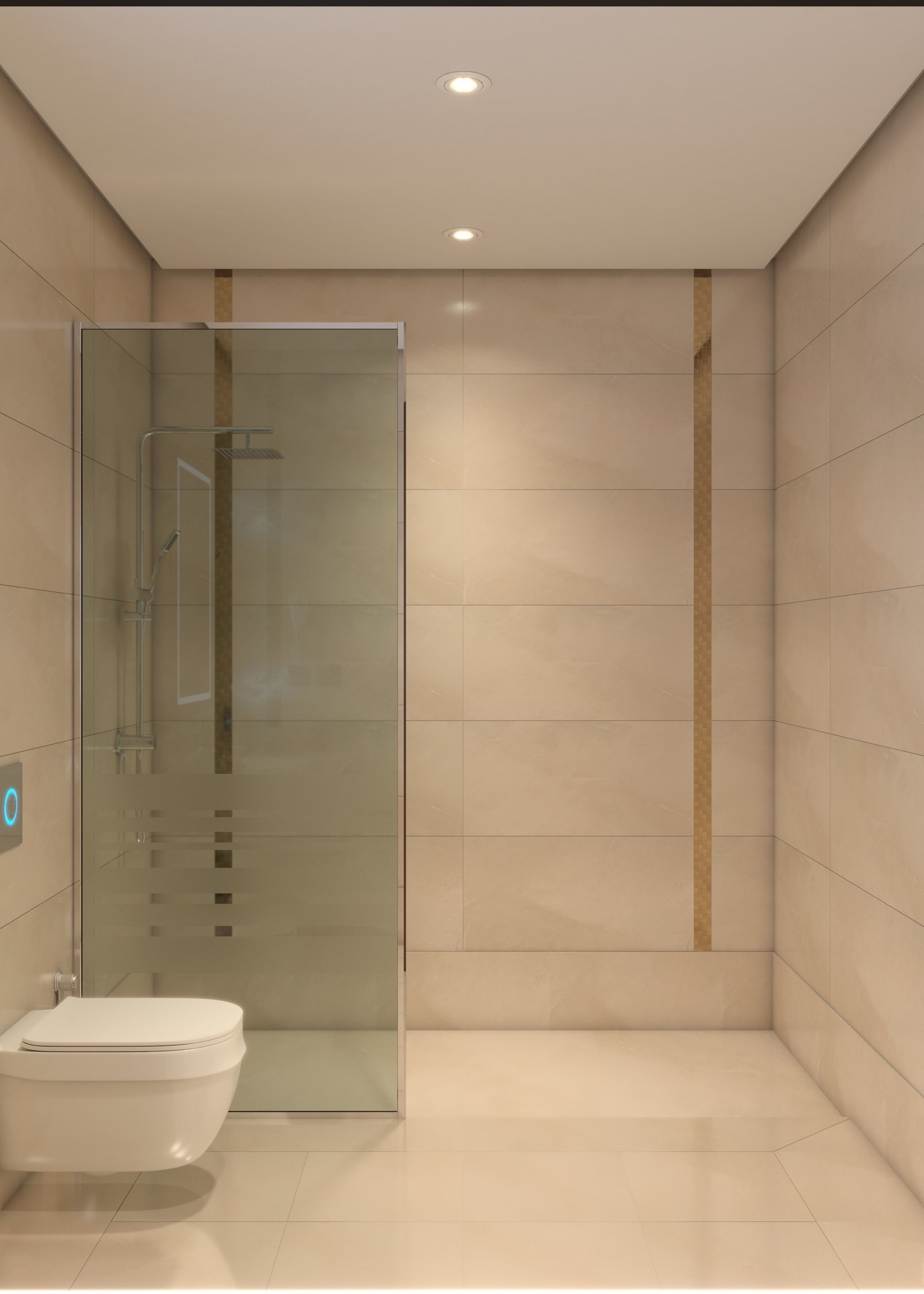 Two Modern Hotel Bathroom Low-poly 3D model_6