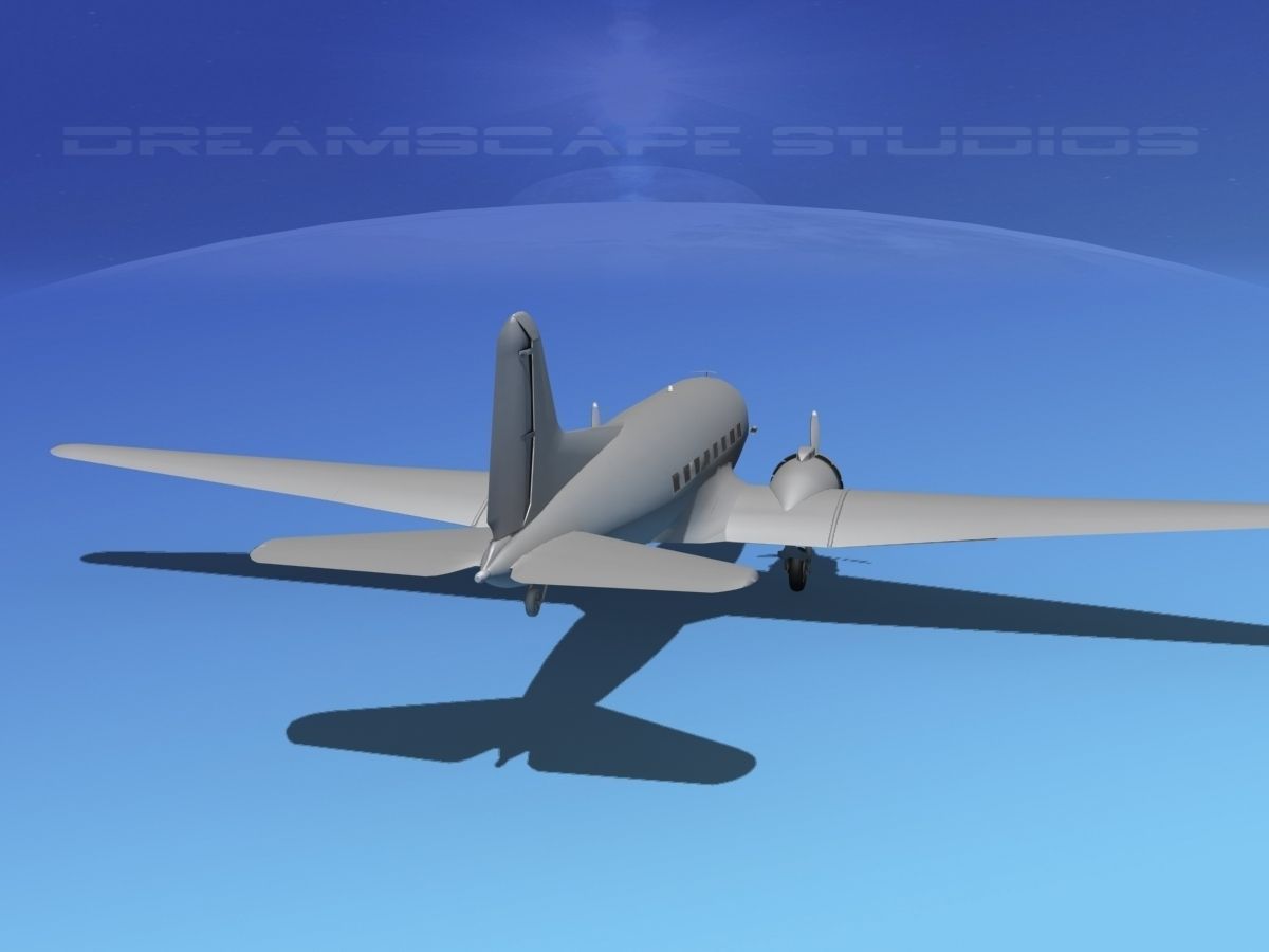 Douglas DC-3 Base Model 3D model_8