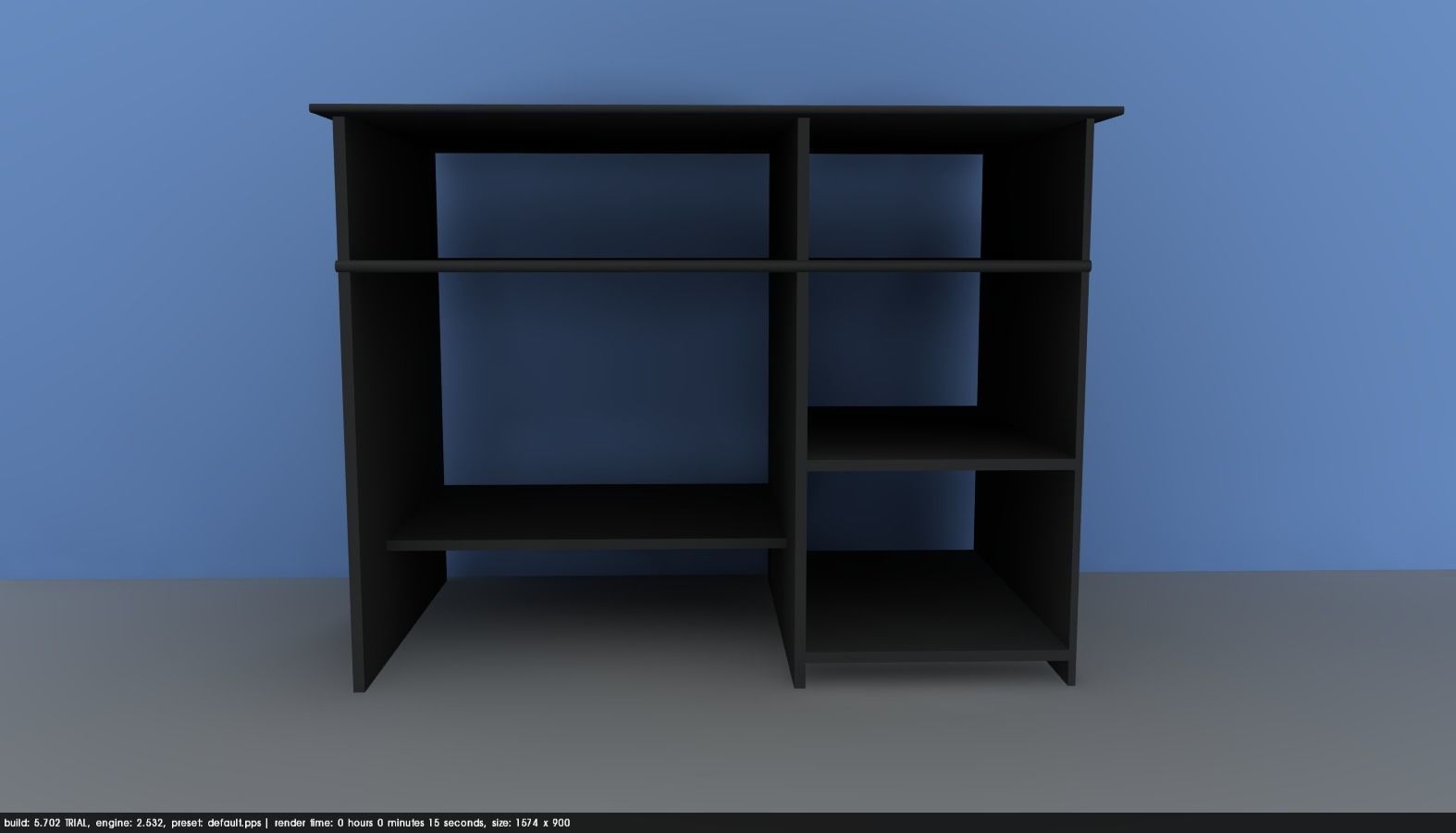 Office desk 3D model_2