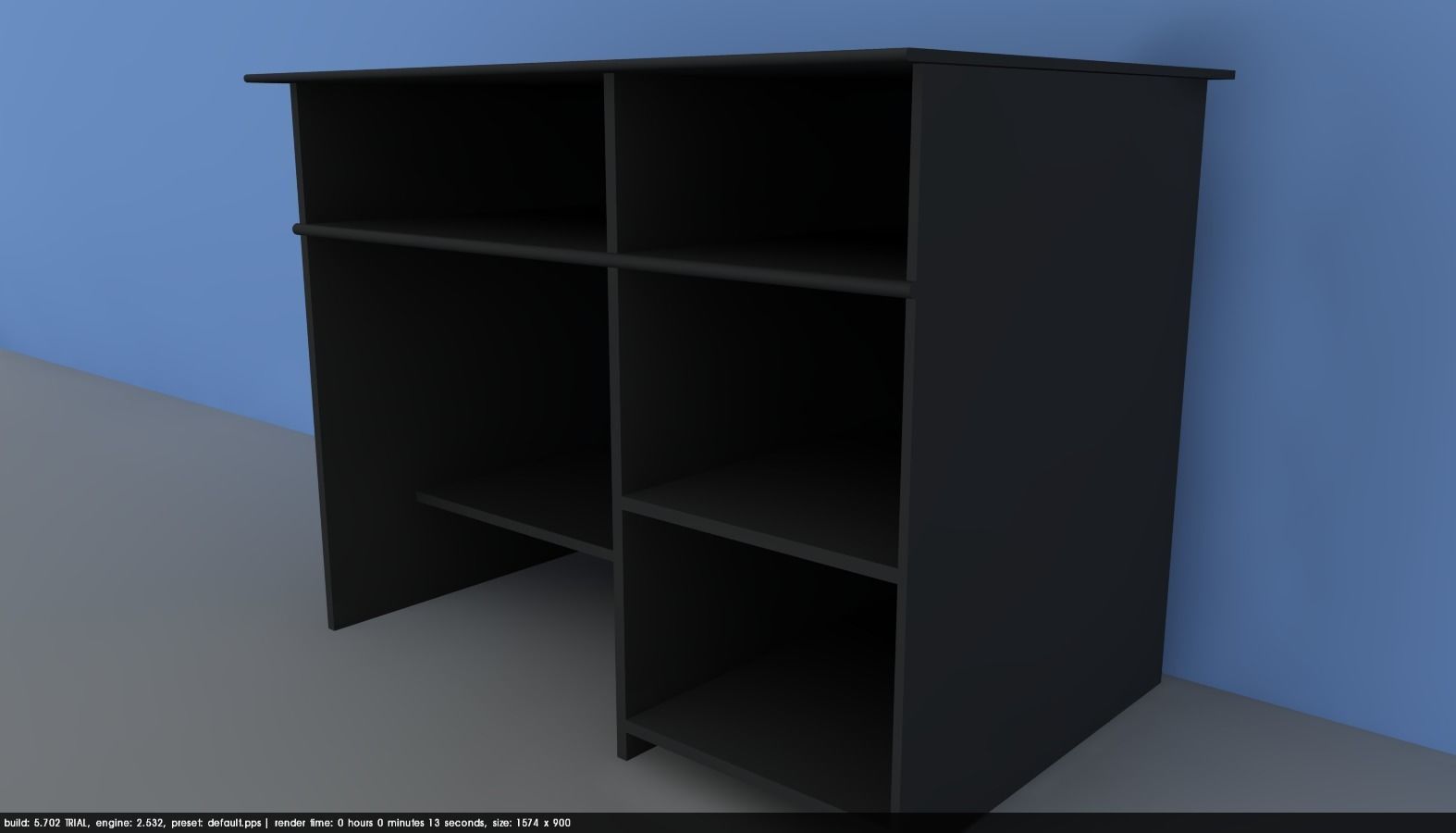 Office desk 3D model_1