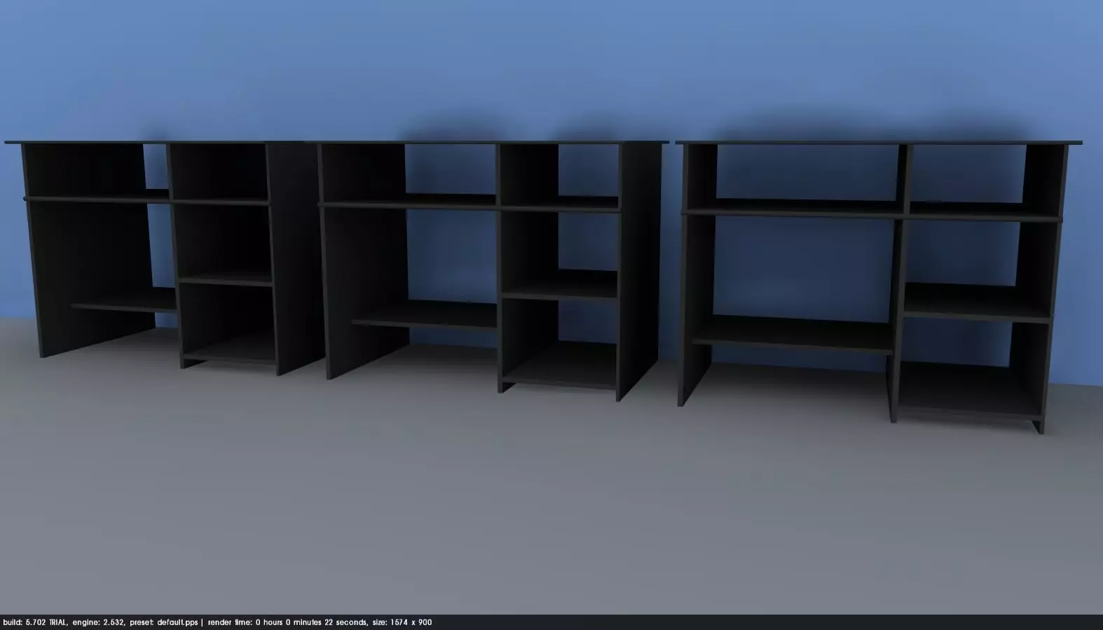 Office desk 3D model_0