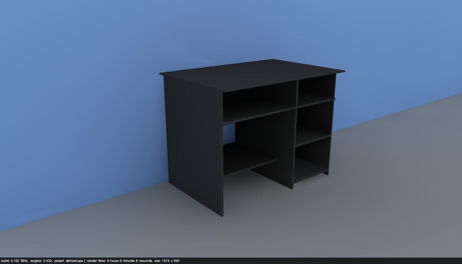 Office desk 3D model_3