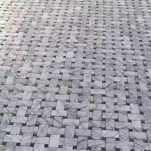 Basket weave marble tile material