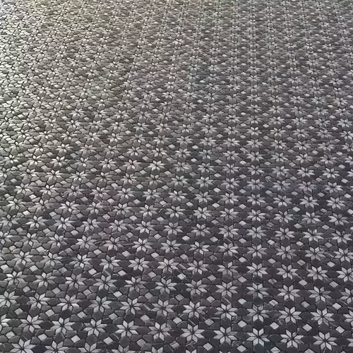 Ornamental flower mosaic marble tiles