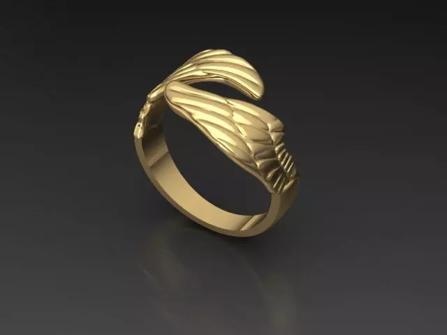 Angel Feather Ring 3D print model