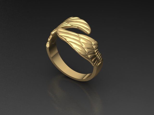 Angel Feather Ring 3D print model