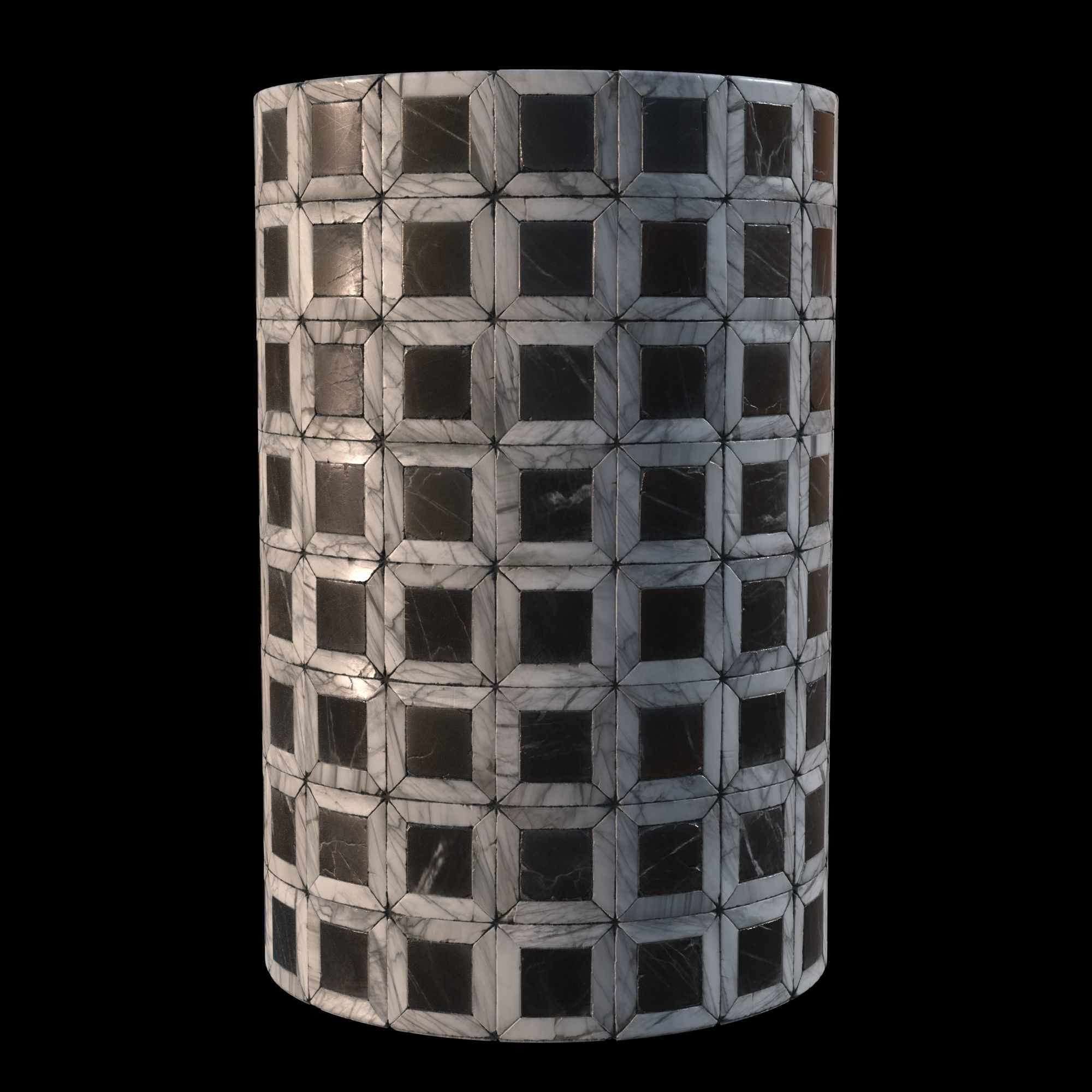 Aged ornamental marble tiles material Texture_2