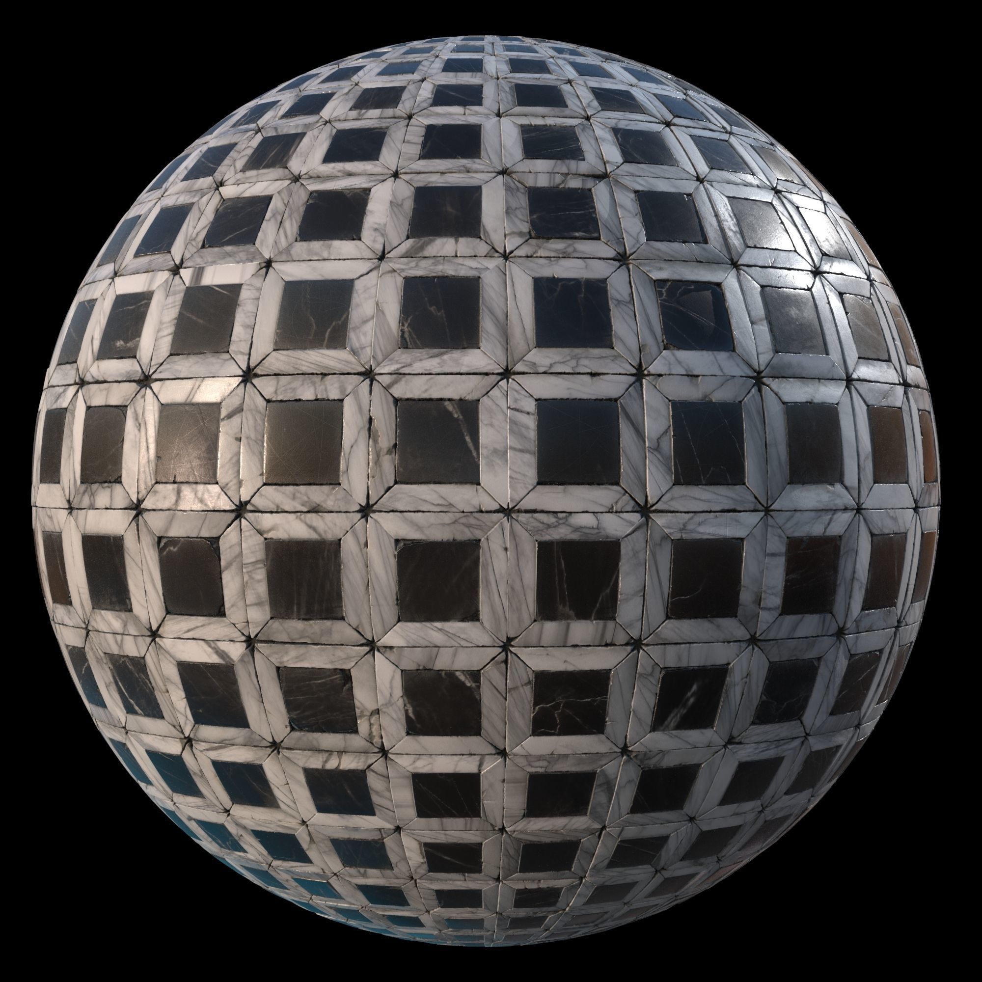 Aged ornamental marble tiles material Texture_1