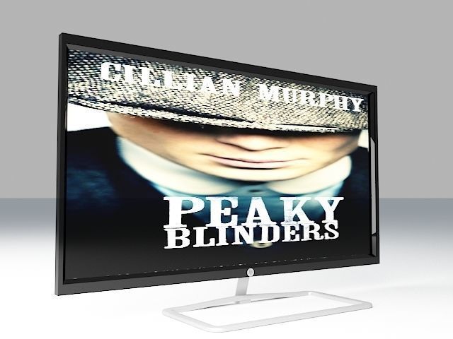 HP monitor Low-poly 3D model