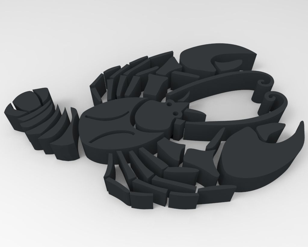 Cancer scorpion Free 3D print model_2